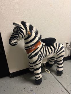 PonyCycle Zebra Ride-On Toy – Excellent Condition – Ages 4–9