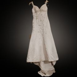 Cream  Halter Wedding Dress.  