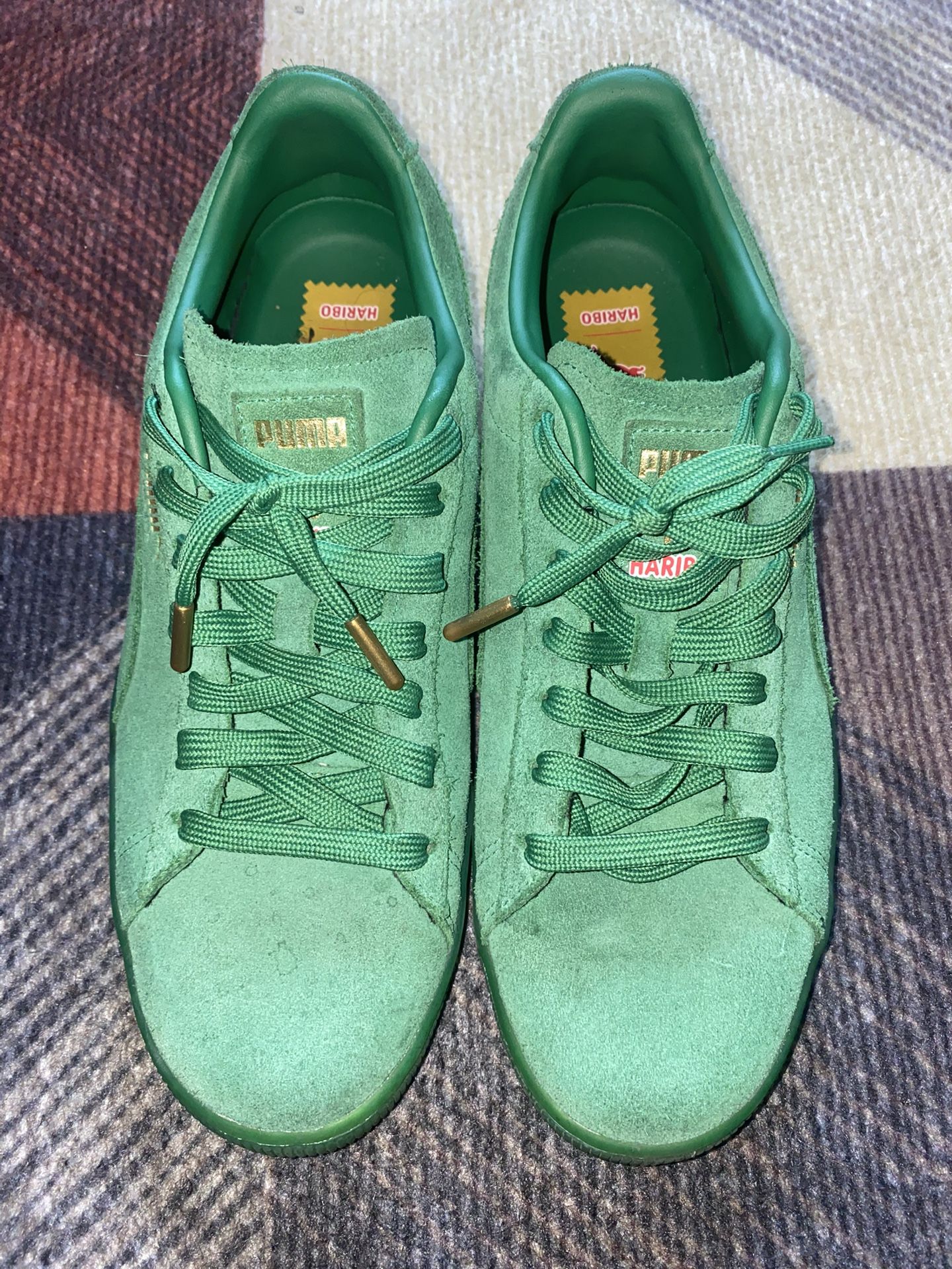 Green Puma Suede