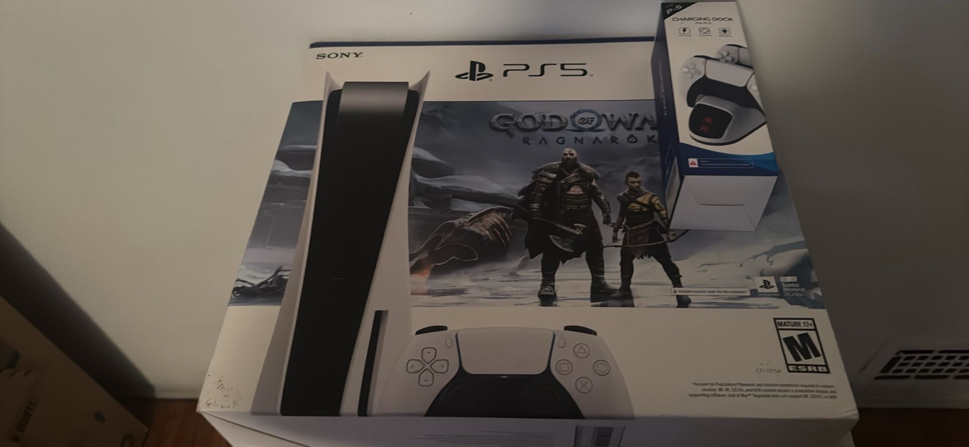 PlayStation PS5 Console – God of War Ragnarök Bundle w/ Charging Dock