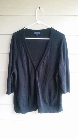Gap 2xl black 3/4 sleeve cardigan metal buttons