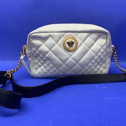 VERSACE QUILTED MEDUSA TRIBUTE CAMERA BAG