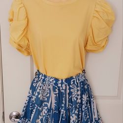 ZARA cotton top and Skirt  Size M