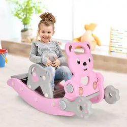 Toddler Slide Playset w/Basketball Hoop - Pink, 4-in-1 Rocking Horse & Slide Set , NEW
