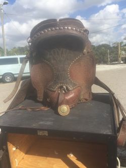 Western saddle used