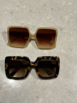Two Oversized Square Sunglasses