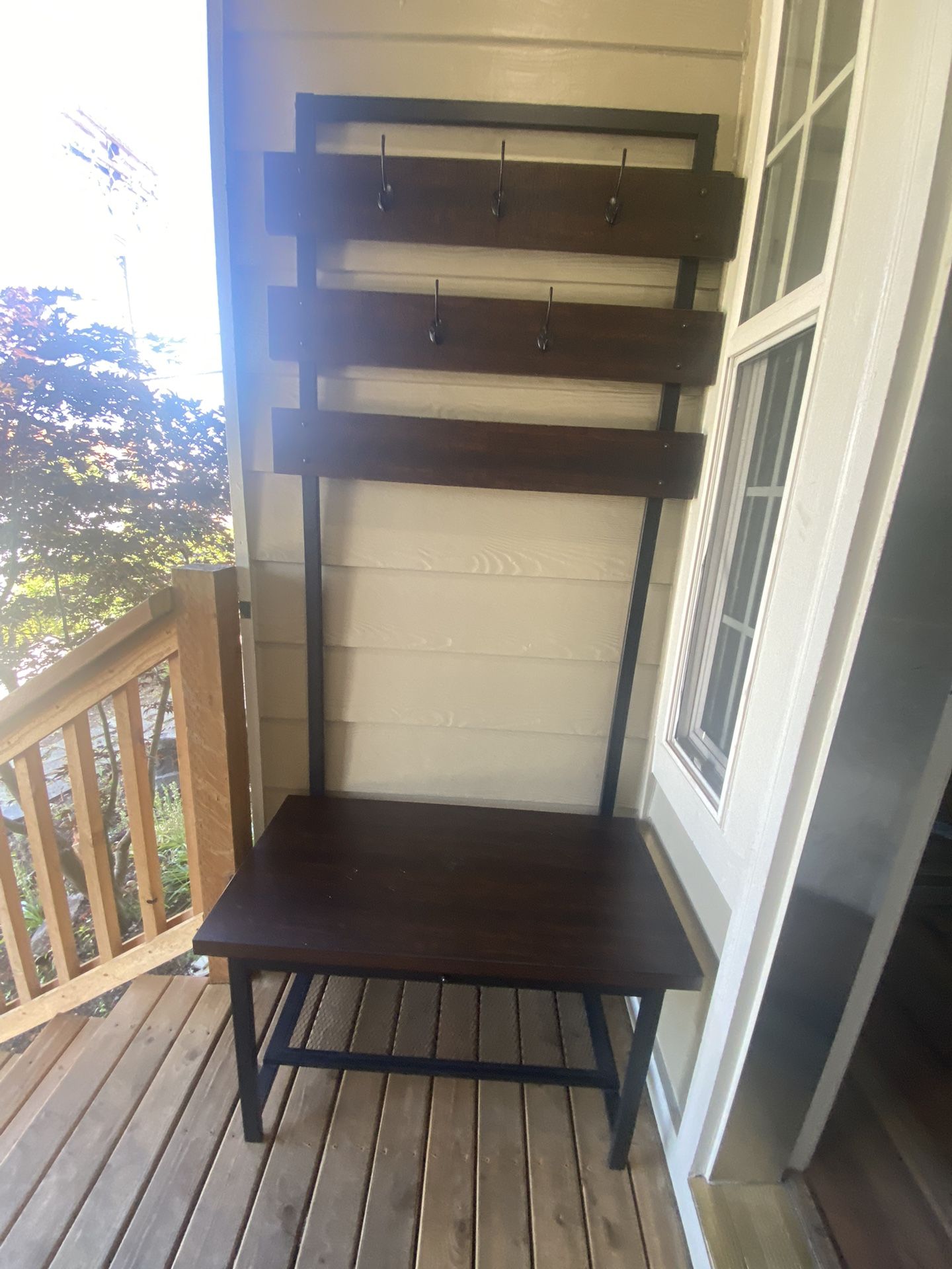 Industrial Hall Tree for Entryway