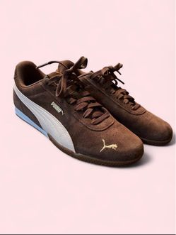Brown suede Puma Bella Dona sneakers with light pink stripe size U.S women’s 9