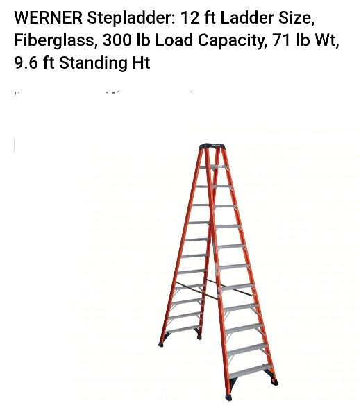 12ft Fiberglass Stepladder