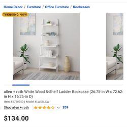 Ladder Bookcase New $90