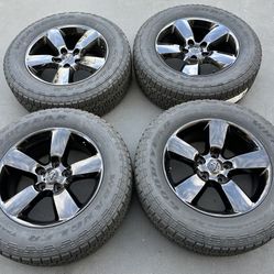 20” Dodge Ram 1500 factory wheels and tires new gloss black
