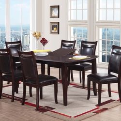 Brand New Espresso 7pc Dining Table Set 