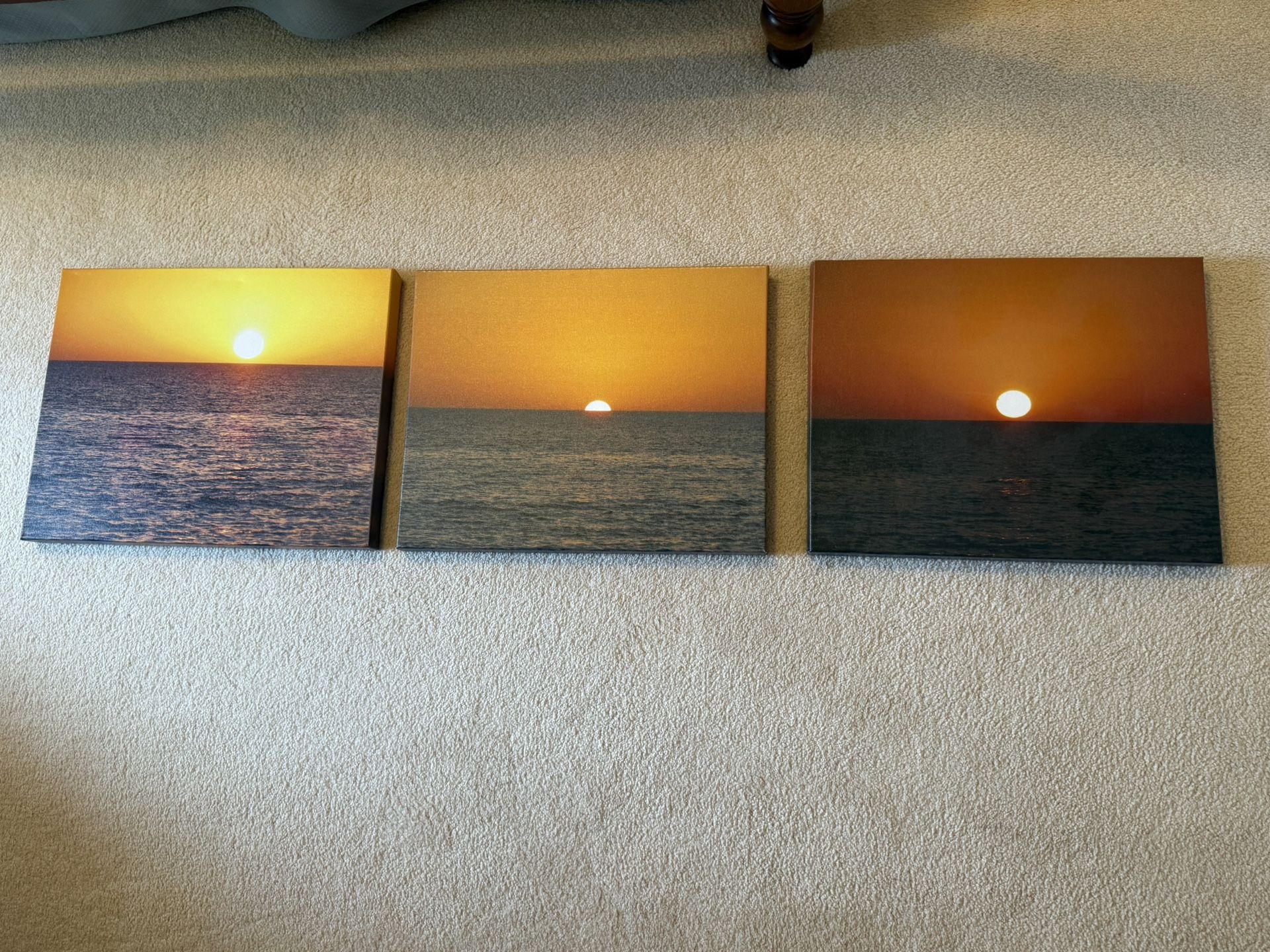 Captiva/Sanibel Gulf Of Mexico Sunset- Canvas 16x20 Series If Three Photographs
