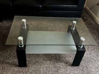 Glass coffee table