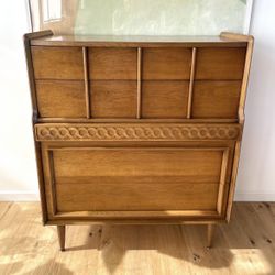 Vintage Tall Boy Solid Wood Dresser