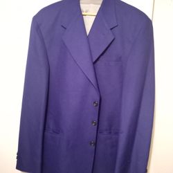Purple Joker Blazer Jacket Halloween Cosplay Costume Mens L Coat 