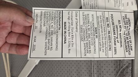 Free Unused Cal King Mattress Topper
