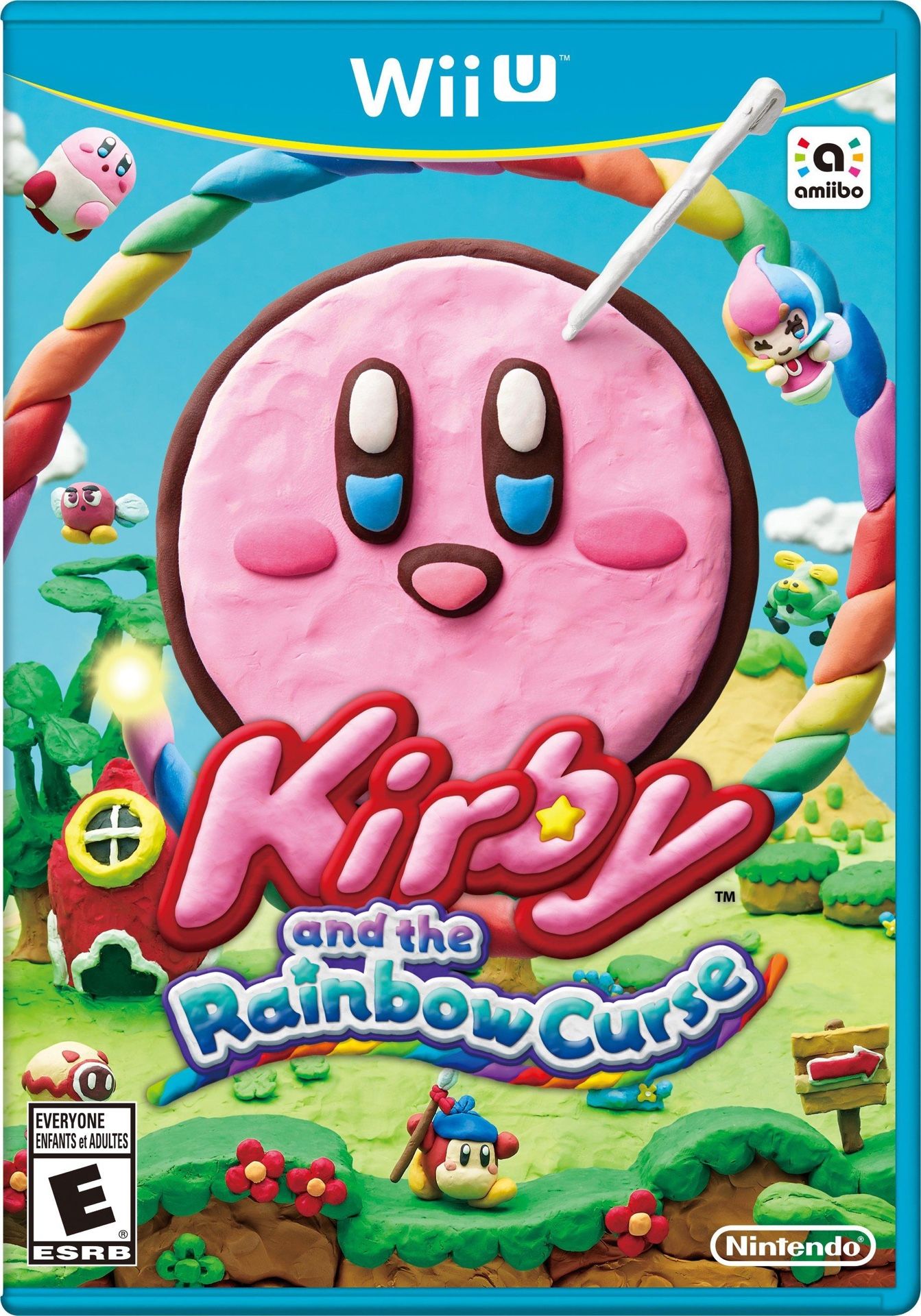 Nintendo Wii U Kirby and the Rainbow Curse Video Game, actual game in case.