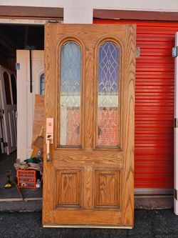 Beautiful solid heavy wood front Door