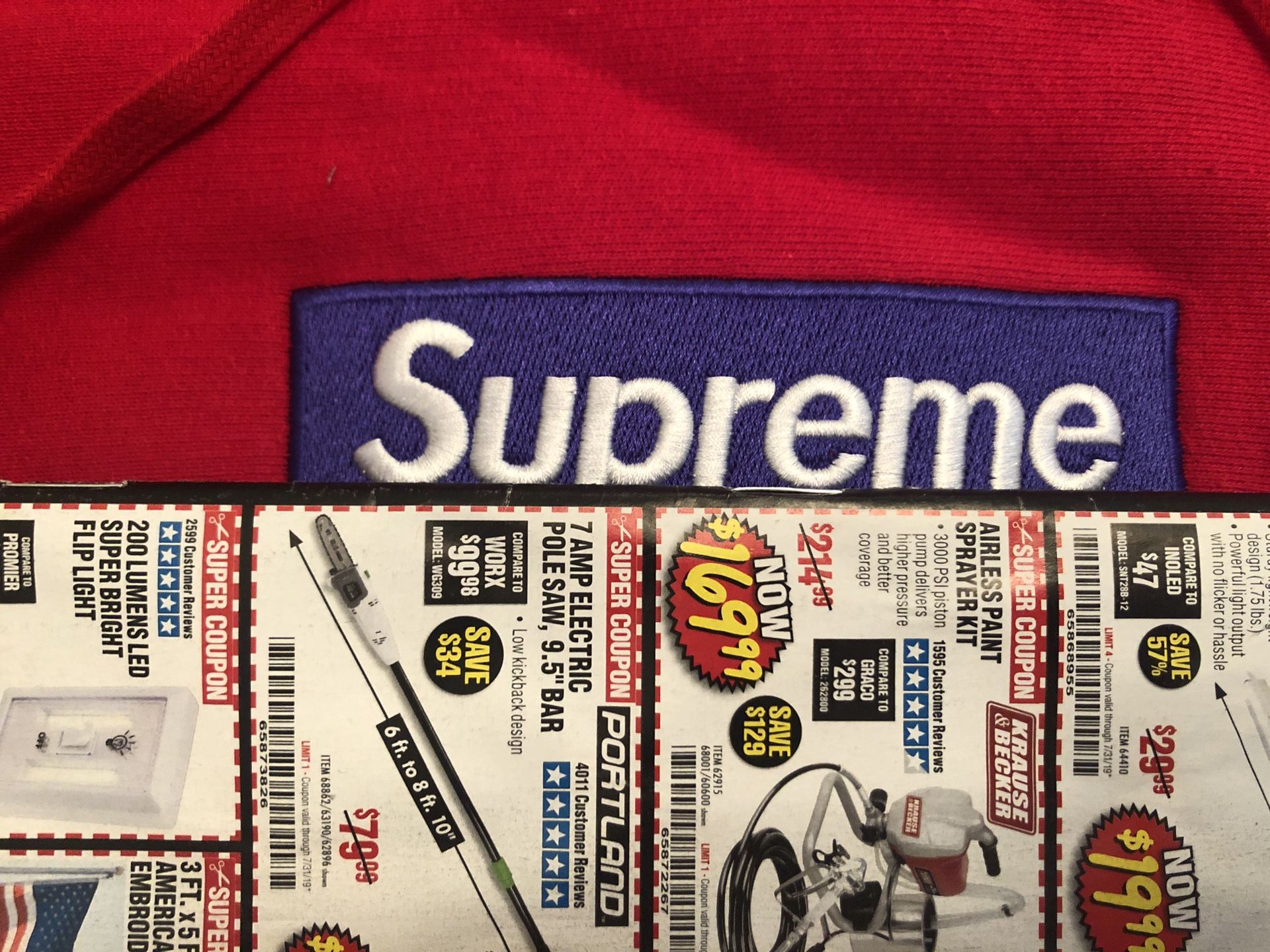 Red bogo hoodie Clearance