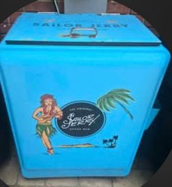 Vintage sailor Jerry spiced rum cooler metal  . Goes for a lot more