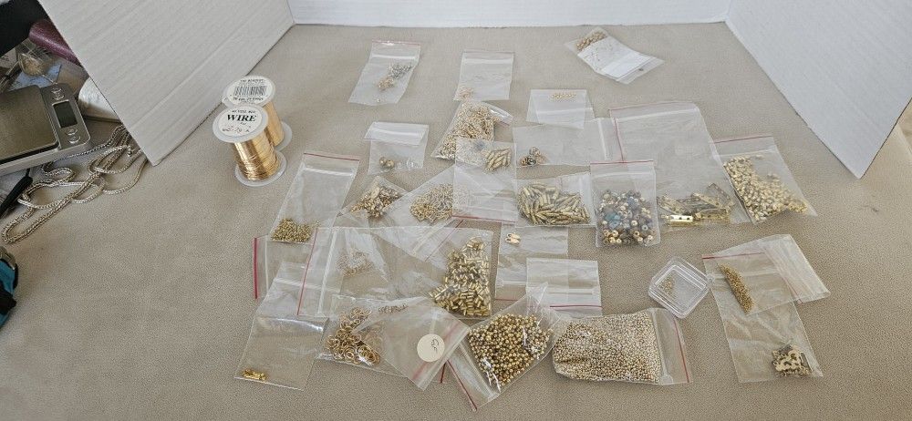 Assorted Beading Parts and Supplies