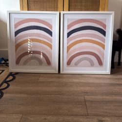 Set Of Two Rainbow Pictures 