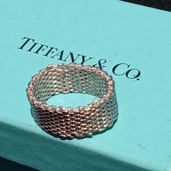 925 Silver Mesh Ring Size 7