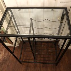 Iron/Glass Wine Rack