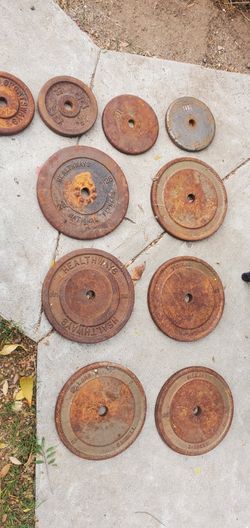 6x 25lbs,- 2x 10 Lbs- 2x 5 Lbs For Sale @ $ -2-lb