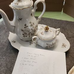 3 Pc Mittert Charming Barbara Tea Set