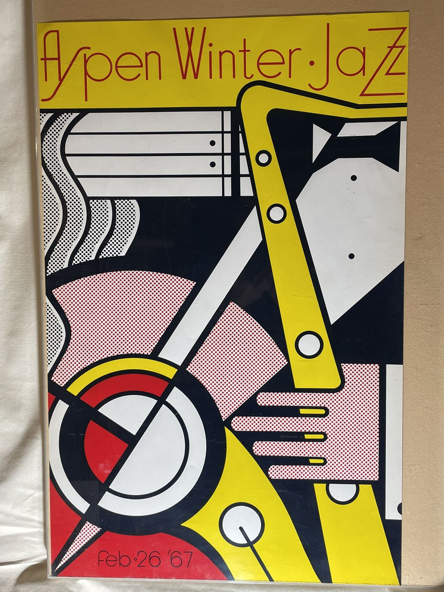 ROY LICHTENSTEIN Aspen Winter Jazz Poster 1967