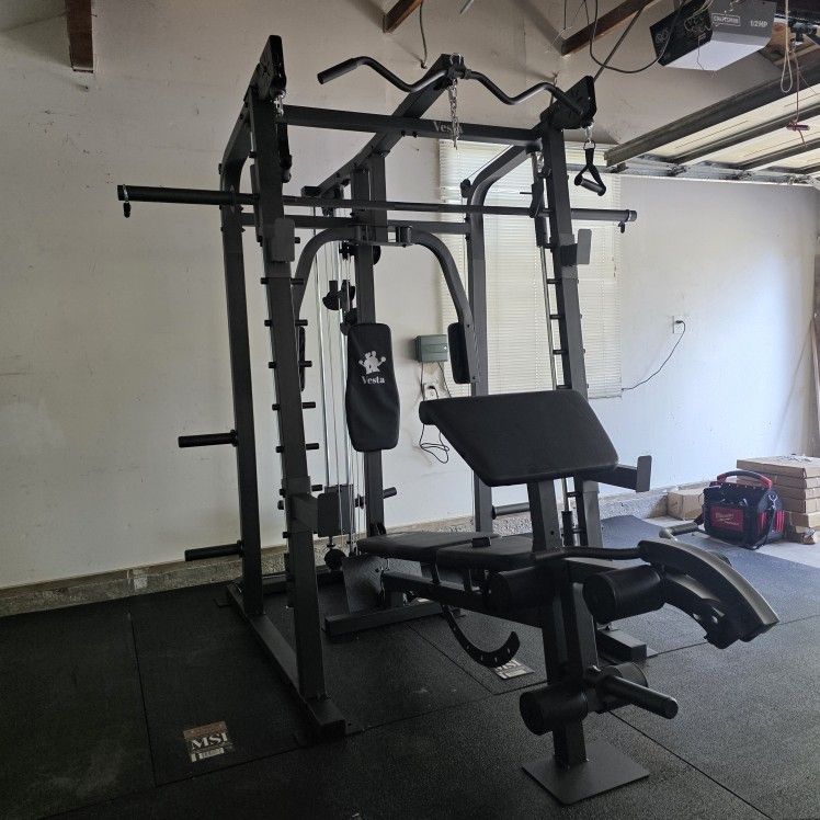 Smith Machine 2001 | Multi-Use Adj Bench | Gym Equipment | Fitness | Squat Rack | Excercise |🔴WEIGHTS AND BARBELL SOLD SEPARATELY 🔴 FREE DELIVERY 🚚