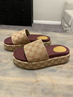 Gucci Platform Slides Monogram Women