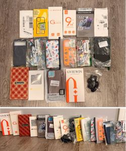 17-Item Lot – Phone Cases, AirPods Case, Privacy Screen Protectors, & Tempered Glass