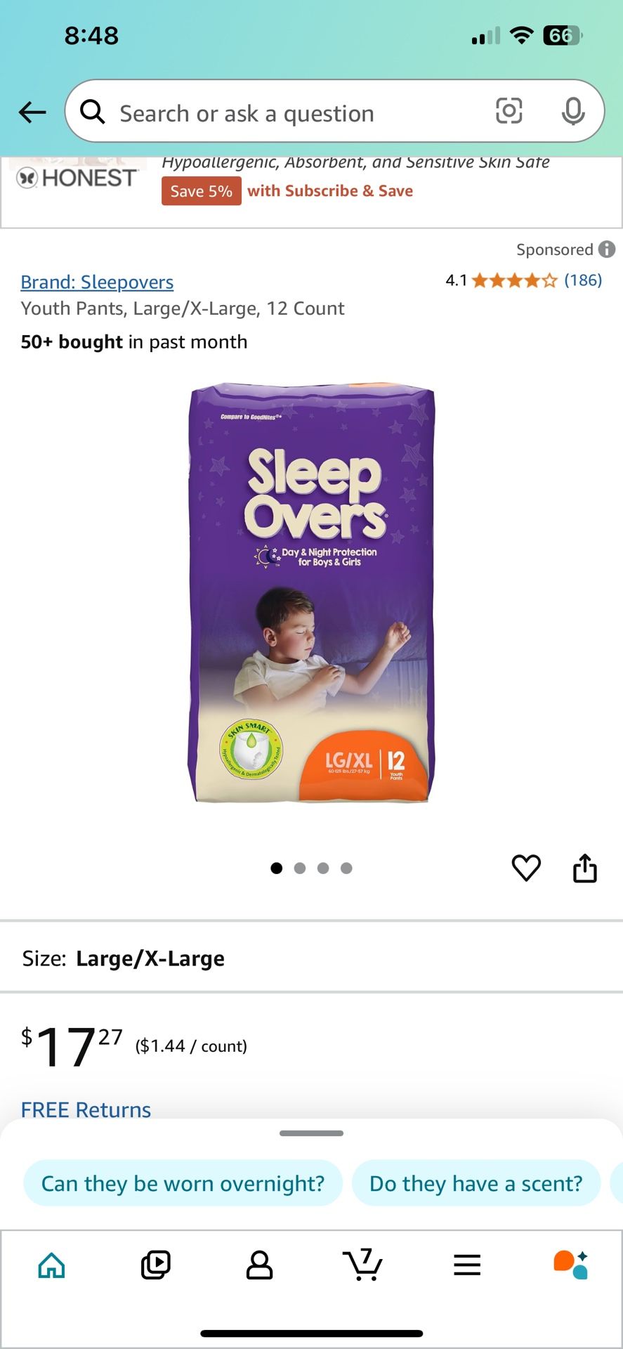 Sleep Over Diapers L/XL