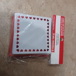 NEW 24 sets valentines day cards & envelopes