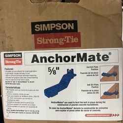 4-boxes 100 pcs 5/8" Blue Simpson Strong Tie Anchor Mates brand new