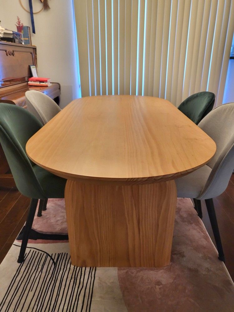 Modern Style Wooden Dining Table+4 Chairs