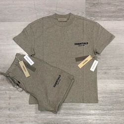 Essential Shorts and Shirts Dark Oatmeal