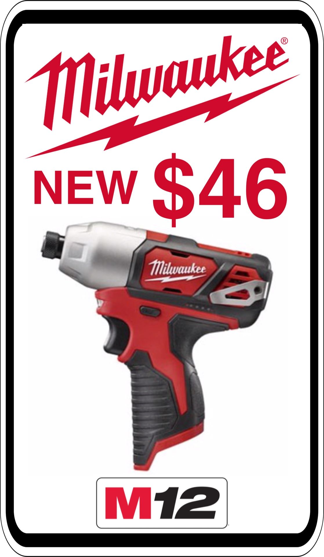 BRAND NEW - Milwaukee M12 Impact - We accept trades & Credit Cards - AzBE Deals