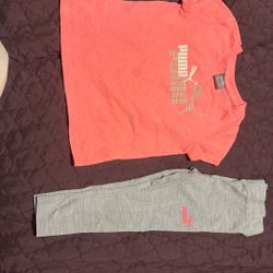Puma Toddler Girl 3T Set Shirt And Legging 