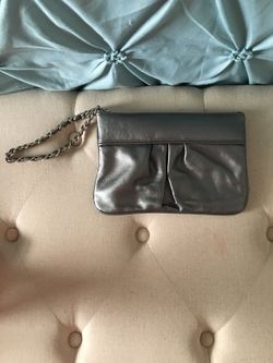 Express silver clutch
