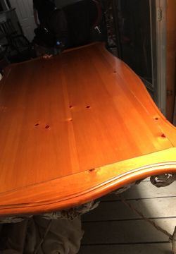 Heavy nice dinner table with 6 chairs. 250 obo let me know if you have questions