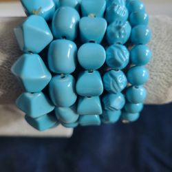 5 Turquoise Bracelets 