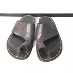 DuckFeet Mandø Brown Leather Cocoa Slides Sandals Women Sz 36
