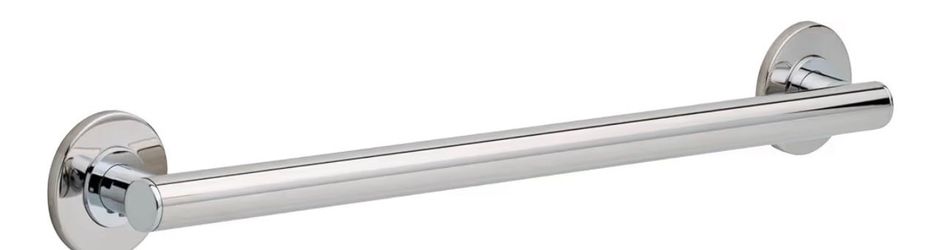 Delta Contemporary (1-Pack) 36' Shower Grab Bar lBrilliance chrome 450 lb Capacity Bathroom Safety Handle for Shower, Tub | Wall Mount Balance Assist,