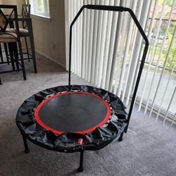 Urban Rebounder Trampoline with Workout Dvd Stabilizing Bar