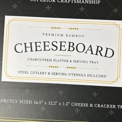 NEW Smirly Premium Bamboo Cheeseboard & Charcuterie Set – Unopened