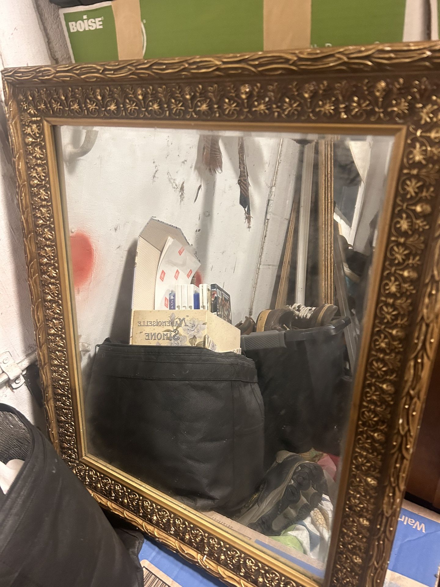 Vintage Gold Accent Beveled Mirror 